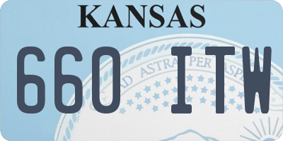 KS license plate 660ITW