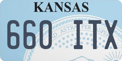 KS license plate 660ITX
