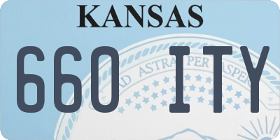 KS license plate 660ITY