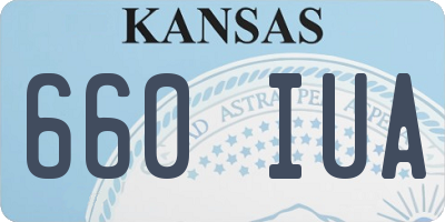 KS license plate 660IUA