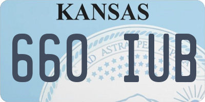 KS license plate 660IUB