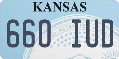 KS license plate 660IUD