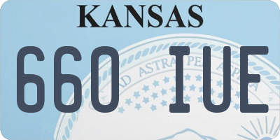 KS license plate 660IUE