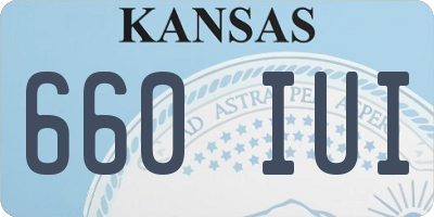 KS license plate 660IUI