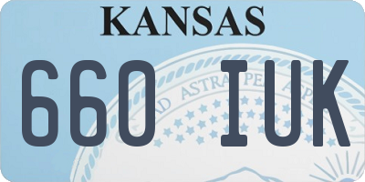 KS license plate 660IUK