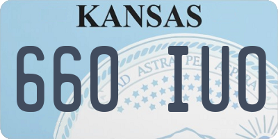 KS license plate 660IUO