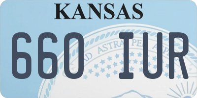 KS license plate 660IUR