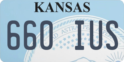 KS license plate 660IUS