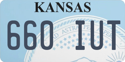 KS license plate 660IUT