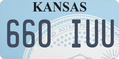 KS license plate 660IUU