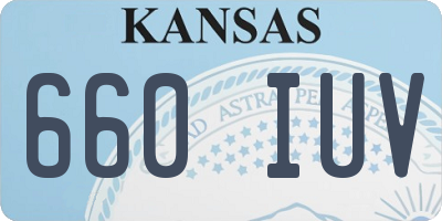 KS license plate 660IUV