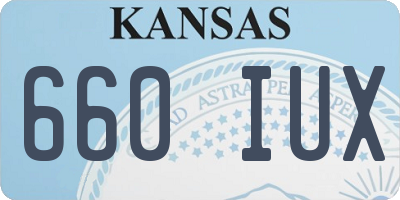 KS license plate 660IUX