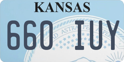 KS license plate 660IUY