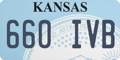KS license plate 660IVB