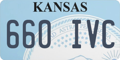 KS license plate 660IVC