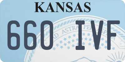 KS license plate 660IVF