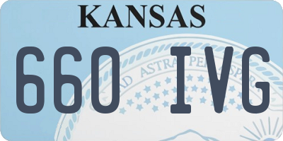 KS license plate 660IVG