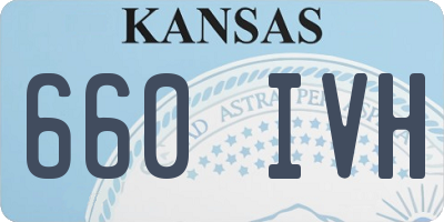 KS license plate 660IVH
