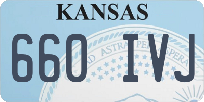 KS license plate 660IVJ