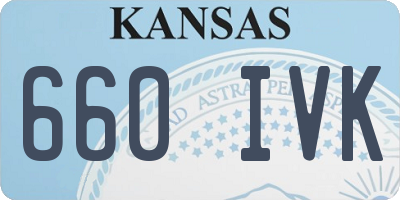 KS license plate 660IVK