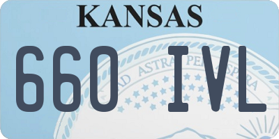 KS license plate 660IVL