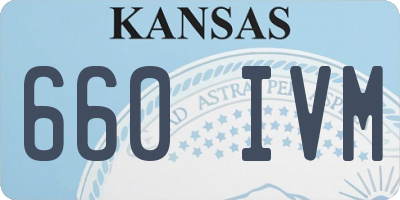KS license plate 660IVM