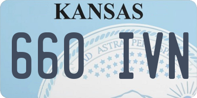 KS license plate 660IVN