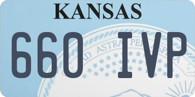 KS license plate 660IVP