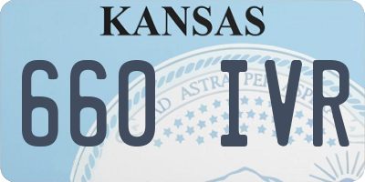 KS license plate 660IVR