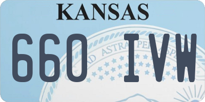 KS license plate 660IVW