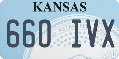 KS license plate 660IVX