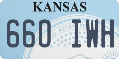 KS license plate 660IWH