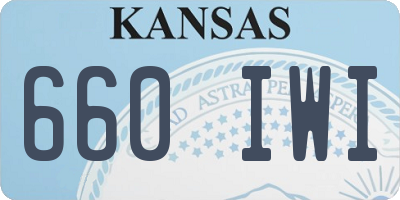 KS license plate 660IWI