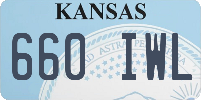 KS license plate 660IWL