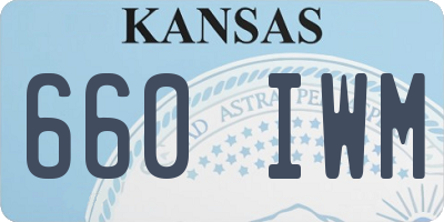 KS license plate 660IWM