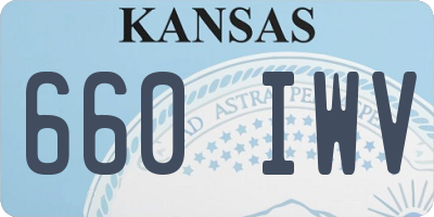 KS license plate 660IWV