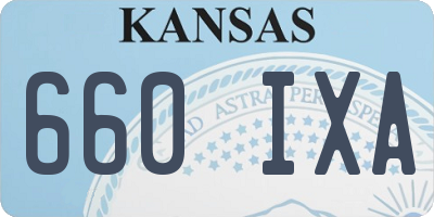 KS license plate 660IXA