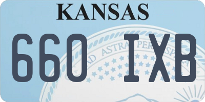 KS license plate 660IXB