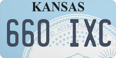 KS license plate 660IXC
