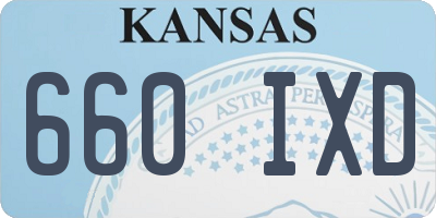 KS license plate 660IXD