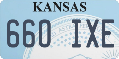 KS license plate 660IXE
