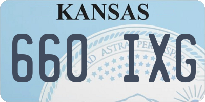 KS license plate 660IXG