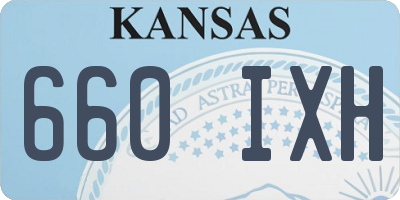 KS license plate 660IXH