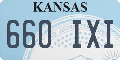 KS license plate 660IXI