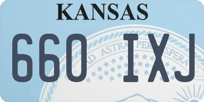 KS license plate 660IXJ