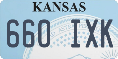 KS license plate 660IXK