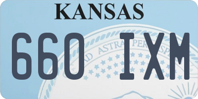 KS license plate 660IXM