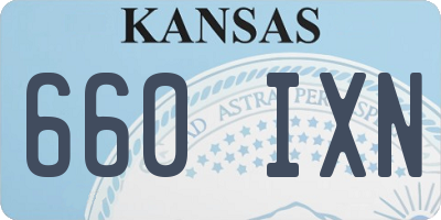 KS license plate 660IXN
