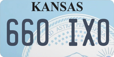KS license plate 660IXO