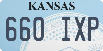 KS license plate 660IXP
